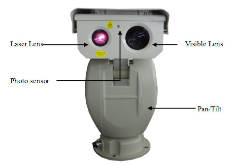 Zoom Gece Görüş Uzun Menzilli Kızılötesi Lazer Kamera PTZ CCTV Kamera CMOS Sensörü